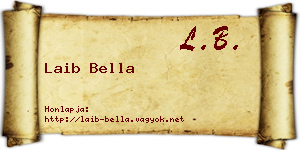Laib Bella névjegykártya